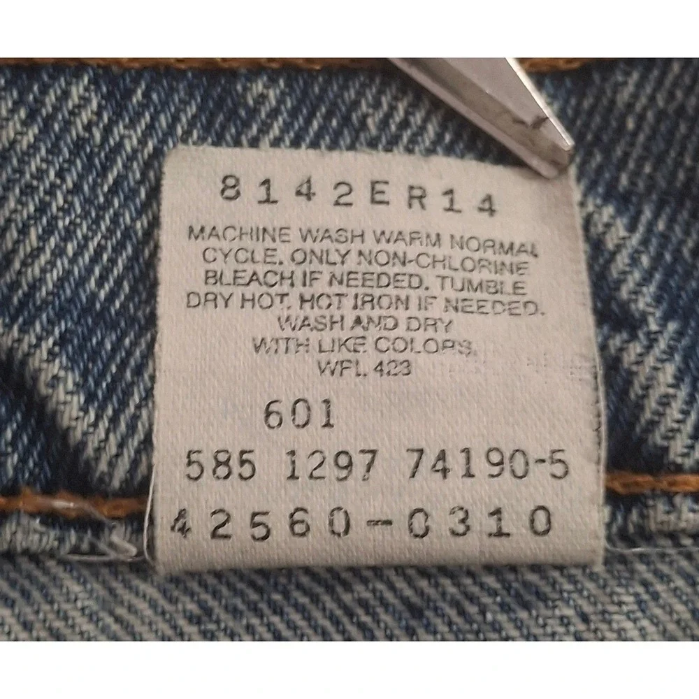 Vintage 90s Levis 560 Loose Fit Tapered Leg Orange Tab Jeans Mens 38x30 Blue USA